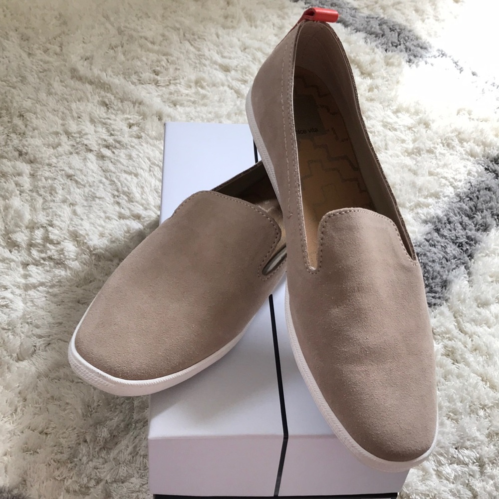 Dolce Vita “Skyler” Taupe Suede Slip Ons